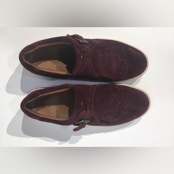 FRYE GEMMA KILTIE SZ 8 SUEDE BUCKLE WINGTIP SHOES - Picture 4 of 6